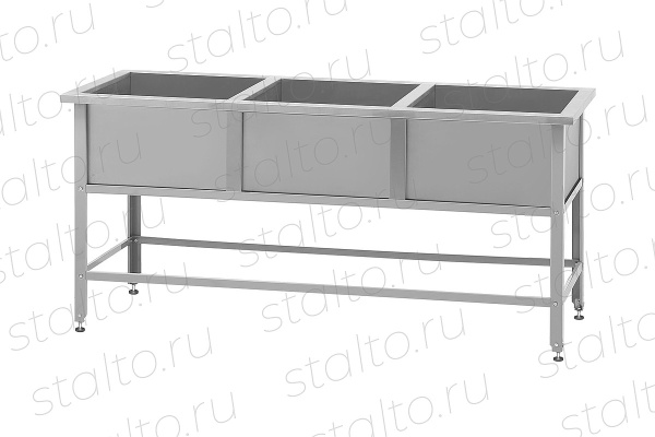 Ванна моечная трехсекционная сварная