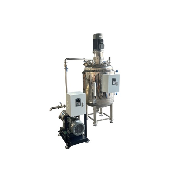Вакуумный реактор с эмульгатором и диспергатором 100L