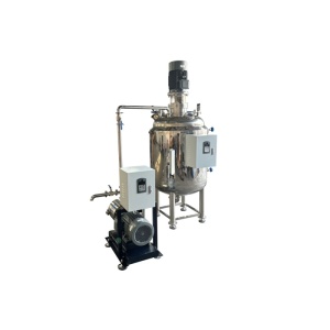 Вакуумный реактор с эмульгатором и диспергатором 100L
