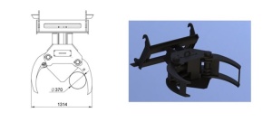 Захват-секатор для экскаватор-погрузчика