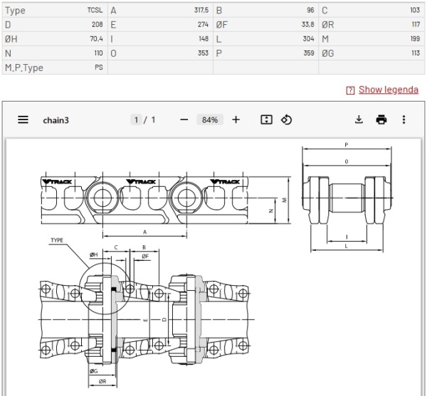 Гусеничная цепь 21Т-32-00020 экскаваторов Komatsu PC2000