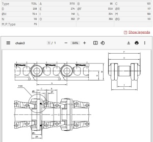 Гусеничная цепь 21Т-32-00020 экскаваторов Komatsu PC2000
