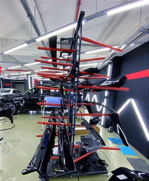 Стеллажи консольные для автостекол, бамперов и интерьера автомобиля