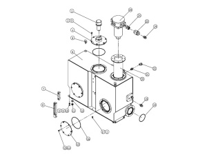 2.187.0005 Гидравлический масляный бак в сборе Kaishan