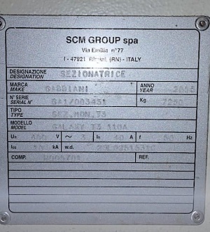 Раскроечный центр с загрузкой Gabbiani Galaxy T3