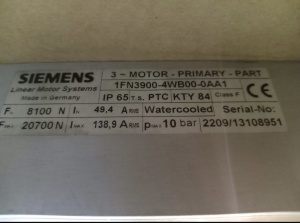 Линейный двигатель Siemens 1FN3600-4WB00-0AA1 для станка DMU125. 200