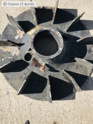 Крыльчатка охлаждения электродвигателя металлическая