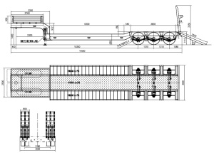 Полуприцеп-тяжеловоз гп 50тонн TONGYADA