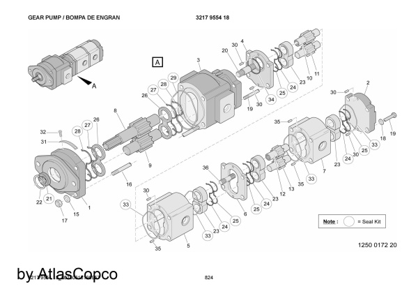 Ремонт Epiroc 3719001199 гидронасос