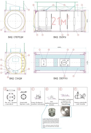 Танк-контейнер тип Т11 объём 21м3 для перевозки компонентов эмульсионных взрывчатых веществ, новый
