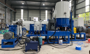 Водокольцевой двухкаскадный гранулятор с термокомпактором