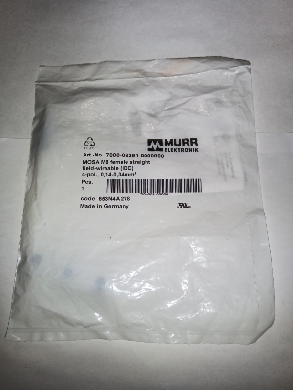 Разъём М8 разборный 7000-08391-0000000 Murr Elektronik