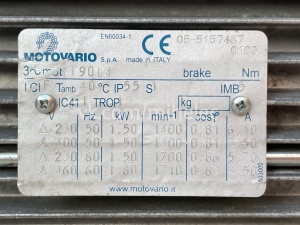 Электродвигатель Motovario, T90L4, IMB5, 1.5 кВт, 1400 об/мин (1,5квт 1500 оборотов в минуту)