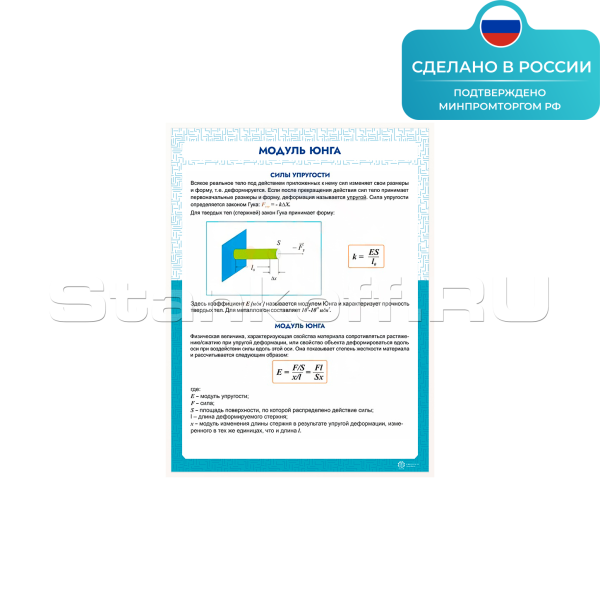 Информационный стенд «Модуль Юнга» ST0110