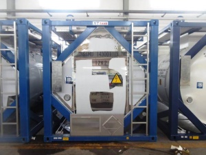 Танк-контейнер тип Т14 объём 7м3, для перевозки серной кислоты