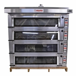 Печь подовая Sottoriva MODUL 3 BRE 3-24/4 + зонт CAP/EX-3 + подставка