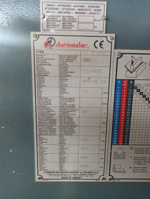 Листогибочный пресс с ЧПУ Durma AD-R 30135 (135 тонн)