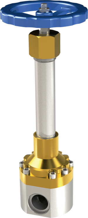 Клапан криогенный запорный проходной CADUCEUS