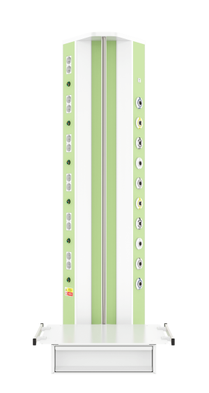 Медицинская консоль настенная вертикальная CADUCEUS CS07L
