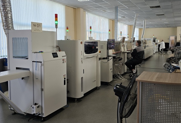 Линия для автоматического монтажа печатных плат электроники SMT, THT