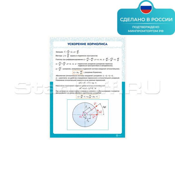 Информационный стенд «Ускорение Кориолиса» ST0121