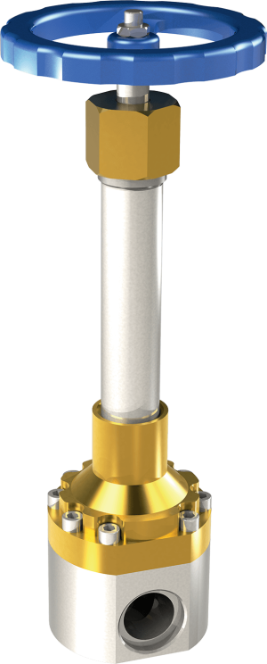 Клапан криогенный запорный проходной CADUCEUS