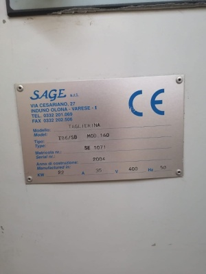 Бобинорезка Sage, Taglierina Tb6/sb, mod 160, 2004 г.в