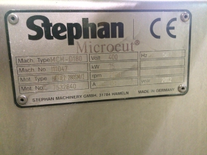 Микрокуттер STEPHAN Microcut MCH D 180 inline для приготовления эмульсий и пюре