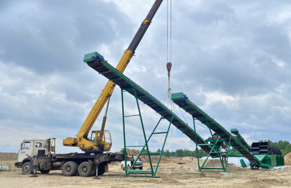 Линия мойки песка гравия щебня