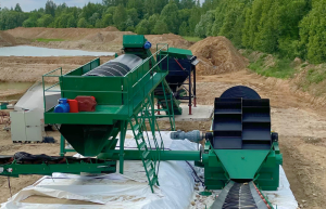 Линия мойки песка гравия щебня
