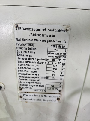 Внутришлифовальный станок для кольца подшипника SIW 3/1E (СИВ 3/1E) WMW-BWF