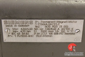 Сервомотор от круглошлифовального станка STUDER S40, siemens 1FT5064-0AC01-2