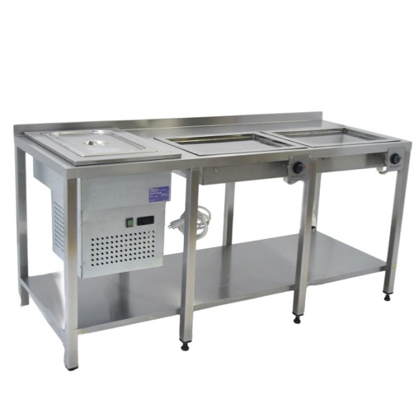 Поверхность жарочная Berner BGE40x2 встроенная + охлаждаемая ванна Finist ВХВ-1