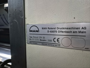 Офсетная печатная машина Man Roland 204, 2006 г.в