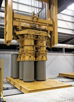 Автоматическая линия для производства бетонных труб PipePro, HawkeyePedershaab Дания