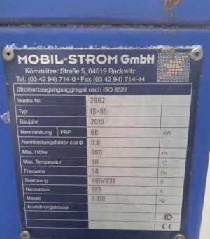 Дизельный генератор IS-85 mobil-strom