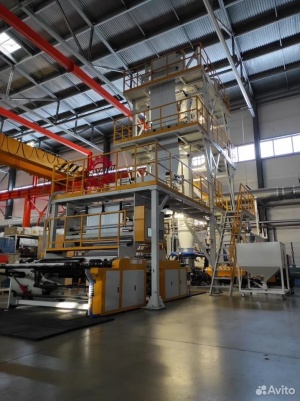 Трёхслойный раздувной со-экструдер формата ABC 1300, 2022 г.в. минимальная наработка