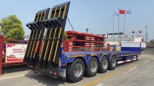 Полуприцеп-трал с трапами TONGYADA CTY9804TDPS 4-оси, грузоподъёмностью 65 тонн, новый