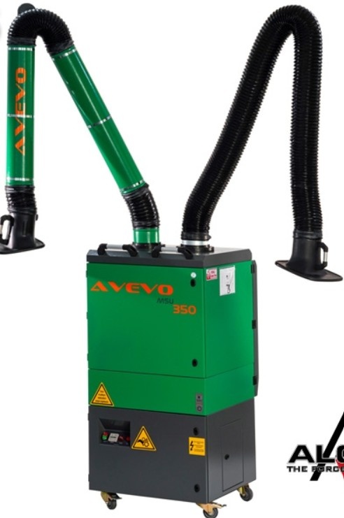 Мобильная фильтровентиляционная установка для удаления сварного дыма с двумя вытяжными рукавами AVEVO MSU 350