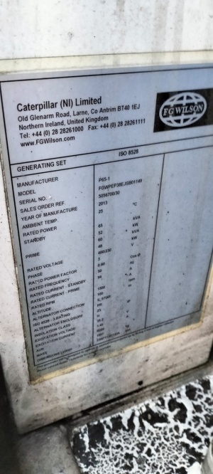 Дизельный генератор «FG Wilson P65»