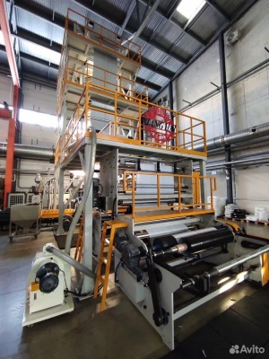 Трёхслойный раздувной со-экструдер формата ABC 1300, 2022 г.в. минимальная наработка