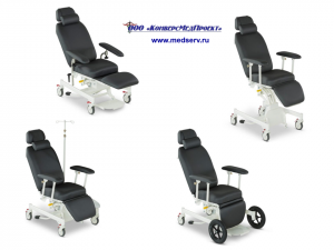 Кресло медицинское для расположения пациента и забора крови 6801 производства Lojer, Финляндия