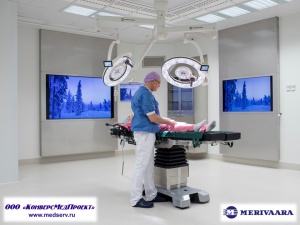 Операционные хирургические светильники серии Q-Flow, Merivaara, Финляндия