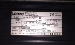 Сервомотор lenze TYPmdfkabs071-22 (Германия) Новый
