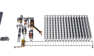 Автоматическая линия «Максимал Про 2.0» со штабелёрами, роботом погрузчиком и линией упаковки