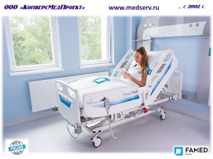 Кровать медицинская функциональная с электроприводом Nexo, Famed Zywiec, Польша