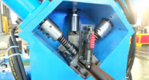 CNC ANGLE STEEL FLANGE PRODUCTION LINE (Автоматическая линия для производства угловых стальных фланцев с ЧПУ) серия JG