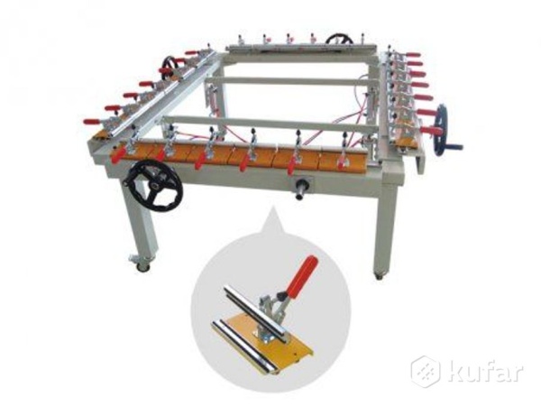 Система натяжки трафаретных сеток для шелкографии