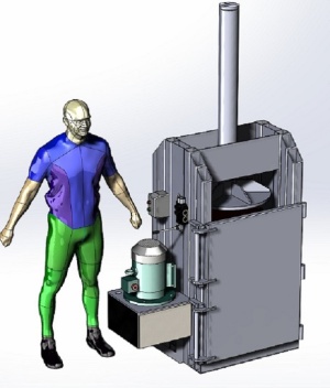 Пресс-пакетировщик вертикальный для бочек Кубер-20ВБ