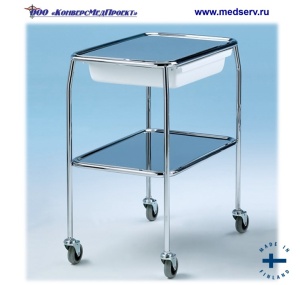Столик - тележка медицинская 611 для инструментов, Lojer (ранее – Merivaara), Финляндия